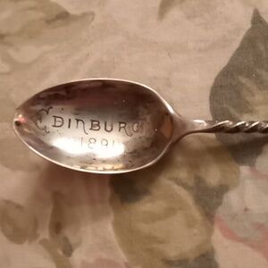 Edinburgh's 1891 sterling silver spoon.